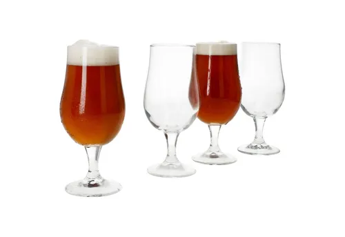 MamboCat Bierglas 4x Artisan Pilsglas 350ml Biergläser klar 0,35L aus Glas Biertulpe, Glas