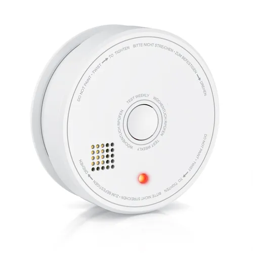 Brandson Rauchmelder, 9V, Blockbatterie, weiß