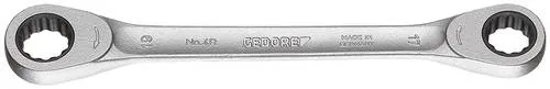 Gedore Doppel-Ringratschenschlüssel 10 x 13 mm - 2306751 - Ratschenschlüssel mit Doppelring für schnellen Einsatz, ideal für präzises Arbeiten in engen Räumen.