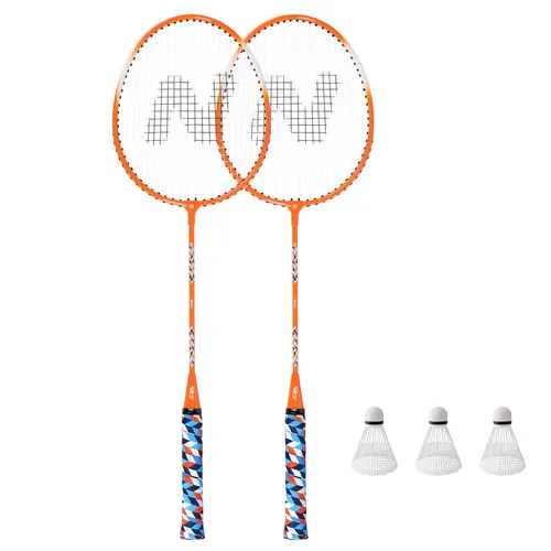 NRZ2051 ALUMINIUM / ZESTAW DO BADMINTONA  2 RAKIETY + 3 LOTKI + PO 5907695575835