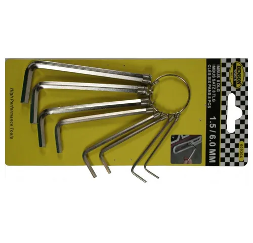 Benson Tools Innensechskantschlüssel Sechskantschlüssel Set 8 Stück Ring 1,5 - 6,0 mm