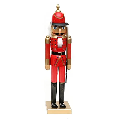 Dekohelden24 Wunderschöner Nussknacker Soldat, rot, 50 cm in rot von Dekohelden24