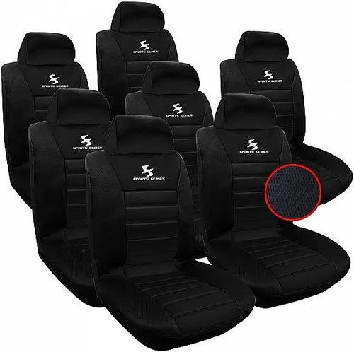 WOLTU 7er Sitzbezüge Auto Einzelsitzbezug, Komplettset in Schwarz - Sitzbezüge für Auto, atmungsaktiv und strapazierfähig, optimaler Schutz und Komfort für Ihr Fahrzeug. Ideal für Familien und Vielreisende.