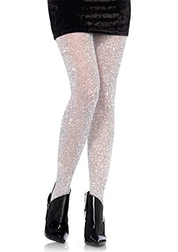 LEG AVENUE 7130 - Lurex-Strumpfhose, Einheitsgröße, Silber
