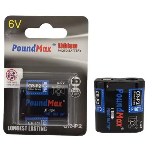 CRP2 6V Lithium Batterien, CR-P2, CR-P2L_1BP Fotobatterie mit Langer Haltbarkeit Unempfindlich gegen Extremtemperaturen Ideal für Kameras, LED-Taschenlampen und vieles mehr, Photobatterie