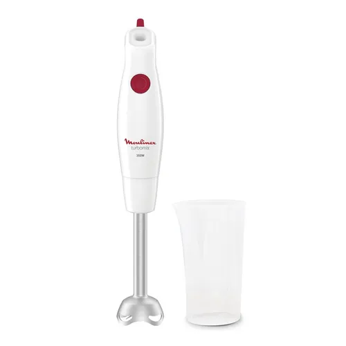 Moulinex Turbomix+ Stabmixer DD1211 | 350 W - Stabmixer mit 350 W Leistung und ergonomischem Griff für komfortables Mixen. Robuste ZELKROM-Klingen und spritzfreier Betrieb, ideal für den täglichen Gebrauch.