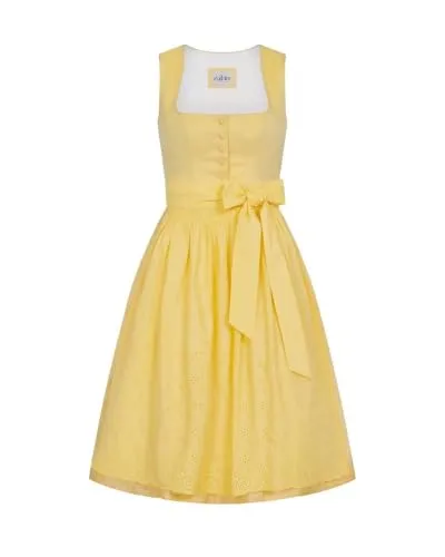 Nübler Dirndl midi Damen in gelb von Nübler