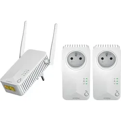 STRONG 3er Set Powerline Adapter WF 600 TRI FR - 600 Mbit/s - Powerline (Netzwerke über Stromnetz) mit bis zu 600 Mbit/s, schafft mühelos einen Hochgeschwindigkeits-Wi-Fi-Hotspot und erweitert Ihre Internetabdeckung ohne Verlust einer Steckdose.