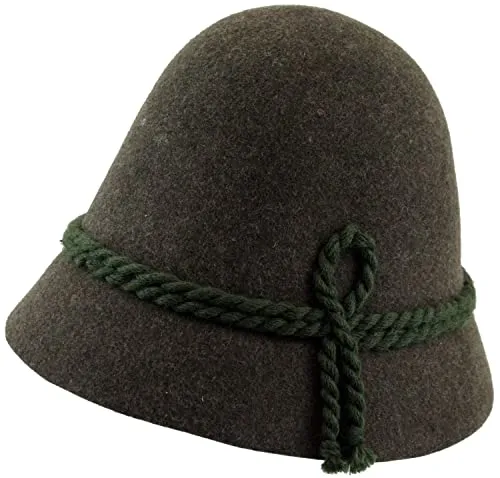 La Chasse® Schinderhannes-Trachtenhut - Oliv & Braun, 100% Wolle - Outdoor Hüte für Herren, temperaturausgleichend und atmungsaktiv für besten Kälteschutz bei Jagd und Fasching.