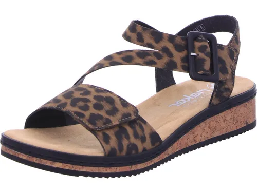 Rieker Damen Klassische Sandalen V3660 - Wanderschuhe für Damen, leicht und bequem mit einem praktischen Klettverschluss für einfaches An- und Ausziehen.