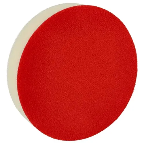vhbw Polierschwamm kompatibel mit AEG Exzenter- & Schwingschleifer - 13 cm Durchmesser, weiß, rot