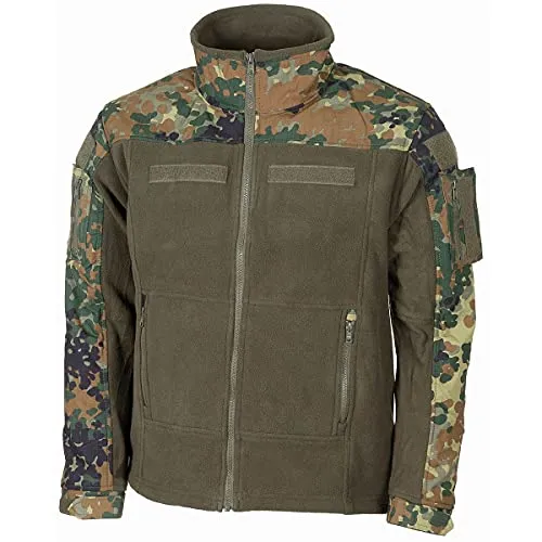 MFH Militärische Tarnungs-Feldjacke - Robust & Praktisch - Funktionsjacken mit strapazierfähigem 100% Polyester, belüftenden Achseln und verstellbaren Ärmeln für optimale Passform und Komfort beim Einsatz im Freien.