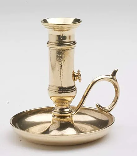 Kerzenleuchter, Schiebeleuchter H 11 cm Messing Gold für Kerzen Ø 2-2,5 cm