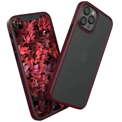 Für Apple iPhone 12 / 12 Pro Handyhülle Silikon Bumper Case Cover Tasche Rot