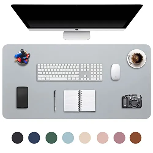 DOBAOJIA Schreibtischunterlage Grau, Schreibtischmatte, Desk Pad 90 x 43cm