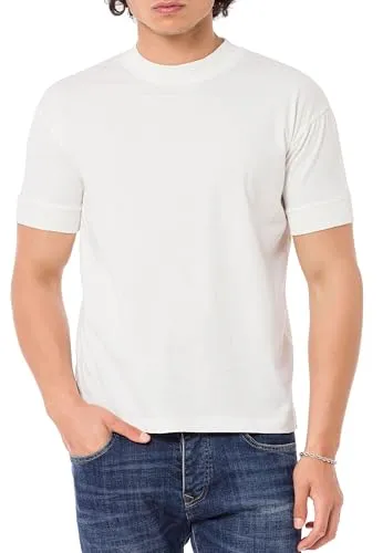 Premium Basic T-Shirt Reine Baumwolle Figurbetont Ecru XXL