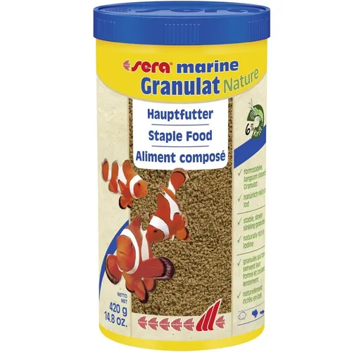Liter sera marine Granulat Nature Granulatfutter - Meerwasserfische  - 1000 ml 1