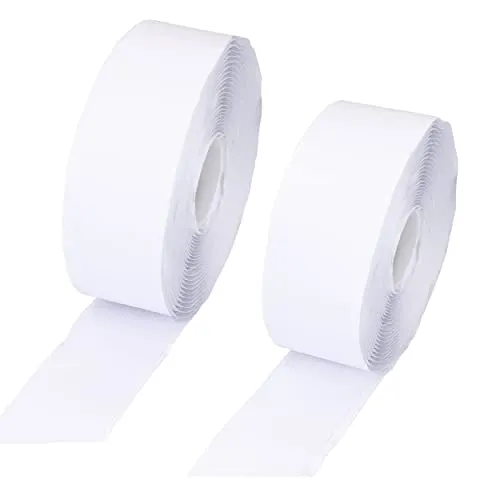 mumbi Klettband selbstklebend, Klett bestehend aus Haken und Flausch, Klettverschluss extra stark, 38mm x 5 Meter, Weiß