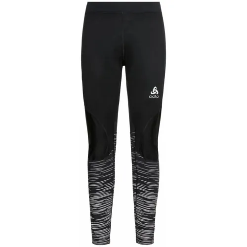 Odlo Tights Zeroweight Men black Größe S - Laufbekleidung mit winddichtem, leichtem Material und vorgeformtem Kniebereich für optimalen Komfort. Verstellbarer Bund und reflektierende Details erhöhen die Sicherheit beim Laufen.