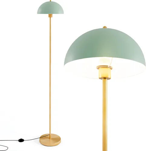 COSTWAY Stehleuchte 163 cm – Elegante Leselampe mit E27 Fassung - Stilvolle Stehlampe mit bruchsicherem Lampenschirm und kippsicherer Basis für mehr Sicherheit. Ideal für Wohnzimmer, Schlafzimmer oder Büro – einfach zu montieren und mit praktischem Fußschalter.