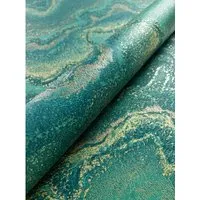 NEWROOM Tapete Petrol in grün von Newroom