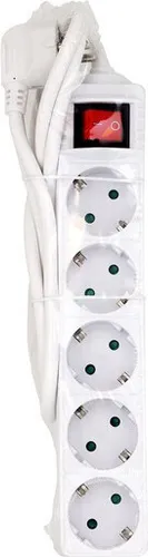 Arcas 92700005 Steckdosenleiste 5-fach, 1,5 m Kabellänge