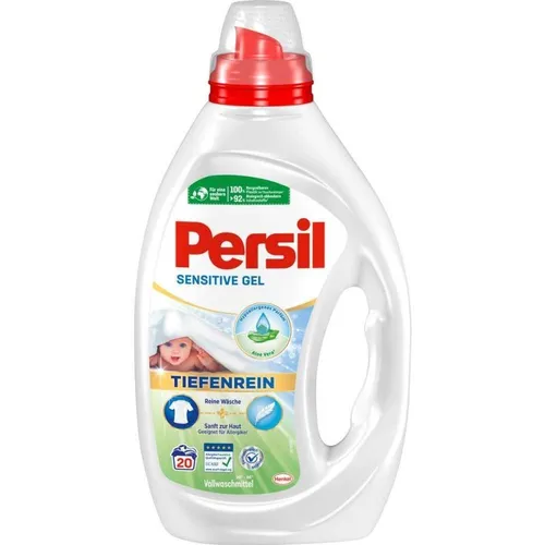 Persil SENSITIV GEL TIEFENREIN Waschmittel Gel, 0,9 l - Effektives Waschmittel für empfindliche Haut, sorgt für strahlende Sauberkeit und ist ideal für die tägliche Wäsche.