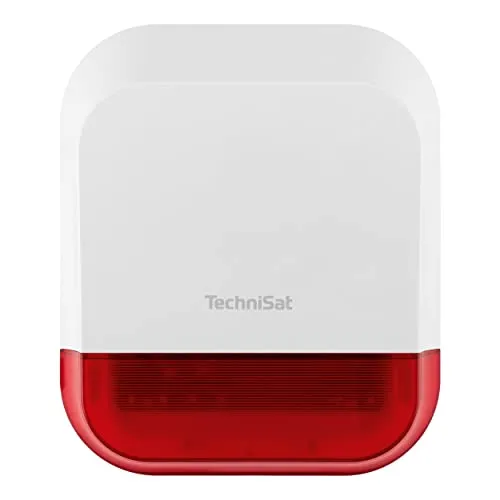 TechniSat TECHNISMART Außensirene - Erweiterung für das TECHNISMART Alarmsystem (Einbruchalarm, 115 dB Lautstärke, rot blinkendes Licht, IP54, kabelloser Batteriebetrieb, einfache Einbindung)
