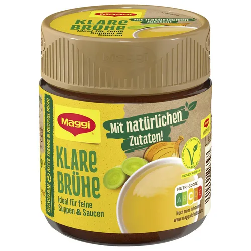 MAGGI Gewürz, Maggi Klare Brühe ideal für Suppen und Soßen ergibt 7 Liter 101g