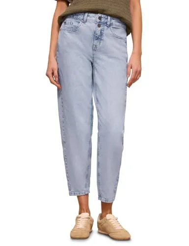 Street One Studio High Waist Barrel Leg Jeans im Loose Fit Bleached wash 32