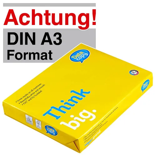 Data Copy Premium Kopierpapier A3, 90 g/m² - 500 Blatt - Kopier- & Universalpapier in PREMIUM-QUALITÄT für scharfe Druckergebnisse, umweltfreundlich und FSC-zertifiziert, ideal für Bürobedarf und vielseitige Anwendungen.