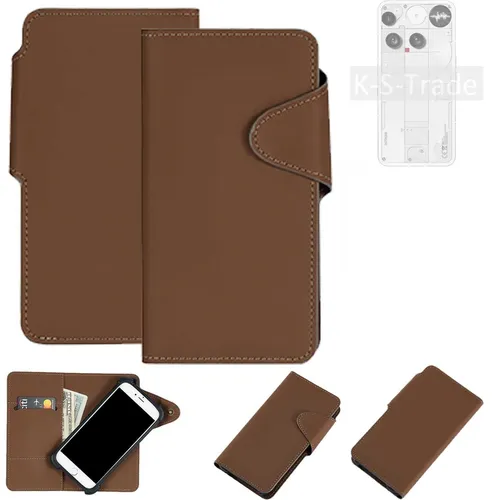 Schutzhülle für Nothing Phone (3) Klapphülle Kunstleder braun Handy Hülle Wa