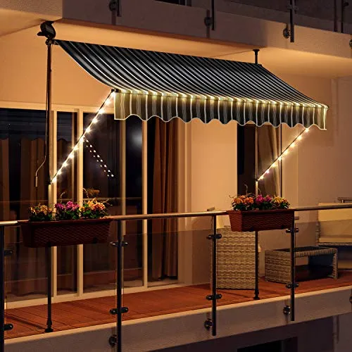 Swing&Harmonie LED Markise mit Kurbel