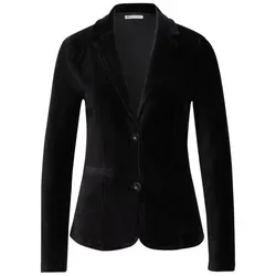 Street One Damen 2117320 Softer Cordblazer, Schwarz, 40 in schwarz von Street One