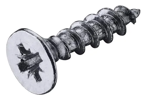 Gedotec Befestigungsset für Klavierband zum Schrauben | 50 Stück Set Edelstahl 2,5 x 16 mm | Kreuzschlitz Holzschrauben mit Senkkopf & Vollgewinde | Spanplattenschrauben für Stangenscharnier