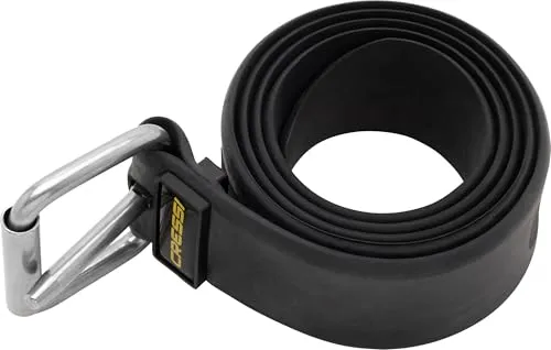 Cressi Ultra Marseillaise Rubber Belt Black 4mm - Marseillaise Gürtel aus reinem Gummi für Tauchen und Apnoe, Schwarz, Einheitsgröße
