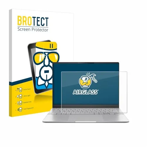 BROTECT Schutzglas für ASUS Vivobook S 14 OLED M5406 - Kratzfest und Anti-Fingerprint - Hochwertige Schutzfolie Made in Germany mit 9H Härte, ultraleicht und blasenfrei anbringbar. Idealer Schutz für Dein Display gegen Kratzer und Fingerabdrücke.