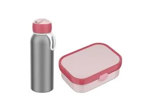 Mepal CAMPUS Lunchset mit Thermoflasche 2-teilig - Cool Pink (2025) - Brotdosen-Set mit Thermoflasche, hält Getränke bis zu 12 Stunden kalt oder 9 Stunden warm, ideal für abwechslungsreiche Schulpausen.