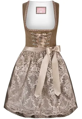 Stockerpoint Damen Dirndl Loredana I Größe 30-44 I Elegantes Trachtenkleid mit Schürze & stilvollen Details - ELEGANTES TRAKTENKLEID - Das Dirndl Loredana vereint bayerische Tradition mit modernen Akzenten, ideal für festliche Anlässe. KOMFORTABEL - Gefertigt aus einem hochwertigen Baumwoll-Polyester-Mix für besten Tragekomfort und Formstabilität.