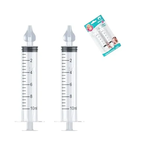 Nasendusche, 2 Stück Nasendusche, Nasenspüler, 10 ml Professionelle Nasenspülung, Nasenspüler, Wiederverwendbar, Tragbar(Transparent)