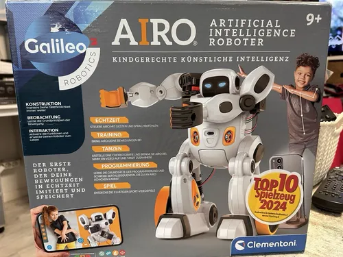Clementoni Galileo AIRO - Interaktiver K.I. Roboter, trainierbar mit Gesten- und Sprachsteuerung für Kinder ab 8 Jahren
