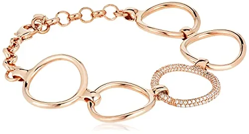 ESPRIT Glamour Damen-Armreif ES-PERIBESS ROSE - Armbänder für Damen, teilvergoldet mit Zirkonia, Länge 20 cm – ein elegantes Accessoire für jeden Anlass und das perfekte Geschenk.