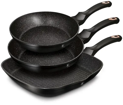 BerlingerHaus Black Rose Collection 3 tlg. Pfannenset