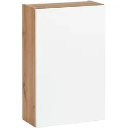 Held Hängeschrank Kopenhagen in Weiß und Eiche - Stylischer Hängeschrank für das Badezimmer mit 2 höhenverstellbaren Einlegeböden. Ideal für Handtücher und Utensilien. Schließt leise und sorgt für Ordnung und Eleganz in Ihrer Wellnessoase.