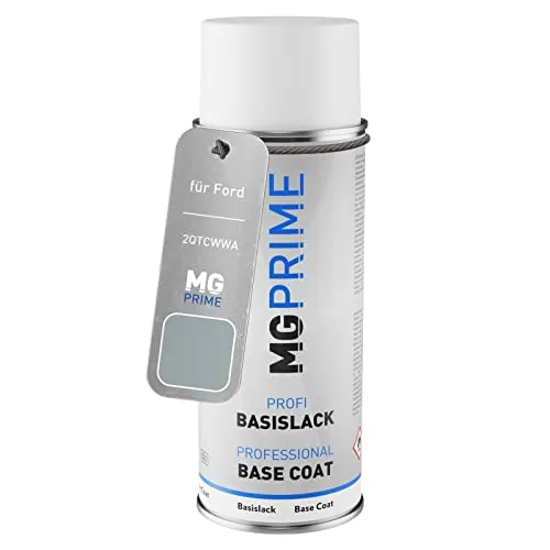 MG PRIME Autolack Spraydose für Ford 2QTCWWA / PNUQT0 / T Machine Silver Metallic/Cosmic Silber Metallic Basislack Sprühdose 400ml