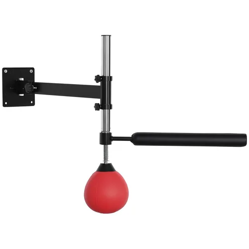 HOMCOM Boxgestell Wandhalterung klappbar mit Reflexstange für Erwachsene - Boxen: Effizientes Training von Reflexen und Ausdauer mit verstellbarem, platzsparendem Wandgestell und 360-Grad drehbarer Reflexstange.