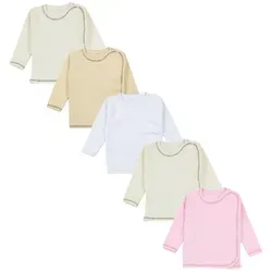 TupTam Unisex Baby Wickelshirt Langarm 5er Pack rosa von TupTam