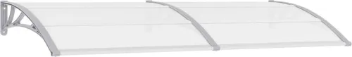 Türvordach Grau und Transparent 240x75 cm