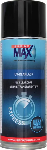 SprayMax UV Klarlack transparent 400ml - Klarlacke, schützt Ihre Oberflächen effektiv vor UV-Strahlen und sorgt für einen langlebigen Glanz.