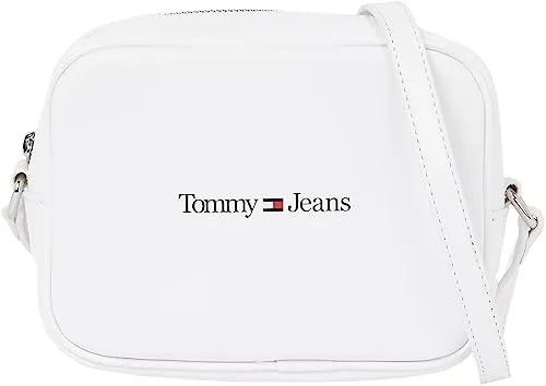 Tommy Jeans Mini Bag CAMERA BAG - Offwhite Damen Schultertasche - Minitaschen aus hochwertigem Lederimitat mit Reißverschluss, ideal für stilvolle Auftritte und praktische Aufbewahrung.